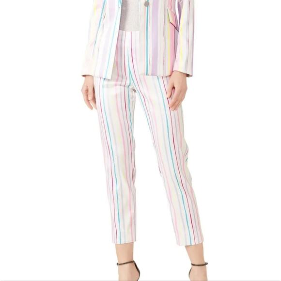 Badgley Mischka Pastel Striped Pants - Picture 1 of 10